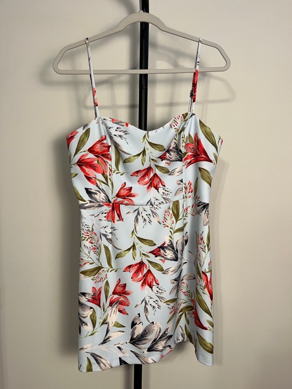 3 for $30 Sale! French Connection Dress Blue Floral Mini Sleeveless Straps 12 - Picture 3 of 7
